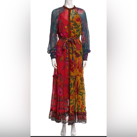 FARM Rio Dresses & Skirts - Farm Rio Floral Long Sleeve Maxi Dress